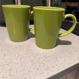 Food Network Lime Green Mug Pair